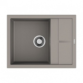 Мойка для кухни Omoikiri Sumi 65A-GR 4997094 прямоуг. 65х50 глуб. 20см (толщ.10мм) вып. 3 1/2" (врезная) крыло универсал leningrad grey