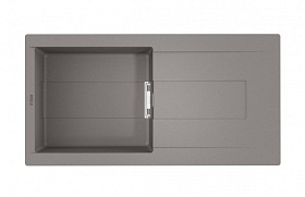 Мойка для кухни Omoikiri Banzen 100-GR 4993997 прямоуг. 100х51,5 глуб. 23см (толщ.6мм) вып. 3 1/2" (врезная) крыло универсал leningrad grey
