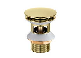 Донный клапан 1 1/4" Aquatek AQ6002PG полир.золото