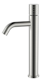 Смеситель для умывальника (раковины) Boheme Stick Nikel Brush Diamond 122-NB никель браш латунь