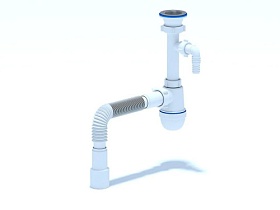 Сифон для мойки вып. 1 1/2" х 40 АНИ Пласт с носиком и гофрой C0315