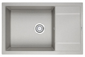 Мойка для кухни Granula GR-7805 базальт прямоуг. 78х50 глуб. 20см вып. 3 1/2" (врезная) крыло универсал базальт