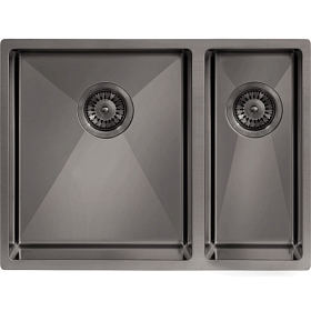 Мойка для кухни TopZero TNL/R10 ColorX TNL 340.70.30 TITANIUM прямоуг. 56,5х43,5 глуб. 20,3см (толщ.1,2мм) вып. 3 1/2" (врезная, подстольная) титан