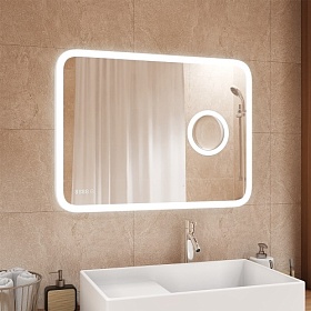 Зеркало Континент Bliss Led 100х70 белое с подогревом LED подсветка ЗЛП3262 Водяной