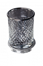 Держатель для стакана латунь/стекло Boheme Murano Crystal 10217 хром Водяной