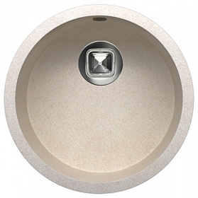 Мойка для кухни Tolero Classic R-104.102 круглая 43,5х43,5 глуб. 21,6см вып. 3 1/2" (врезная, подстольная) сафари