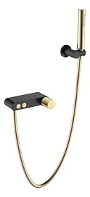 Смеситель для ванны/душа (короткий излив) Boheme Stick Black Touch Gold 123-BG.2 черный/золото латунь