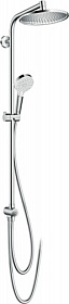 Душевая стойка с верхней тропич.лейкой (смеситель отдельно) Hansgrohe Crometta d82 мм 1-реж. 27270000 хром круглая