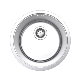 Мойка для кухни Iddis Edifice EDI42P0i77 круглая 42,5х42,5 глуб. 18см (толщ.0,8мм) вып. 3 1/2" (подстольная) хром