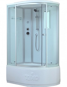 Душевая кабина 110х85х220 Timo Standart T-6610SL асимметричная (левая) прозр.дверки хром проф. задн.стенки мат.стекло верхн.душ