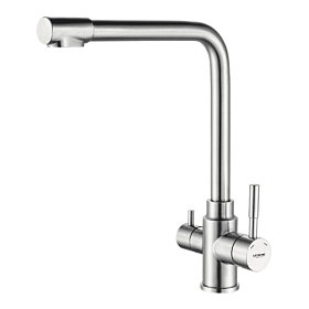 Смеситель для кухни (мойки) Ledeme H55 L4355-3 с переключ.для фильтра питьевой воды матов.хром латунь