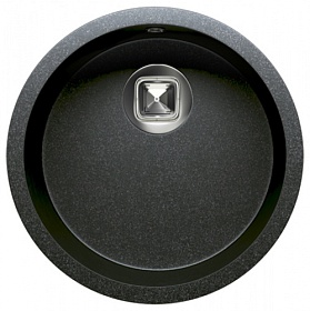Мойка для кухни Tolero Classic R-104.911 круглая 43,5х43,5 глуб. 21,6см вып. 3 1/2" (врезная, подстольная) чёрная