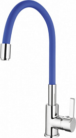 Смеситель для кухни (мойки) Ledeme Rainbow L4898-6 гибкий излив синий латунь Водяной