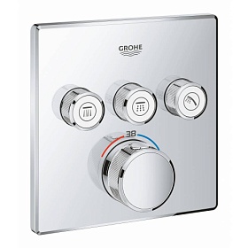 Смеситель для душа термостат (внешняя часть) Grohe Grohtherm SmartControl 29126000 хром латунь