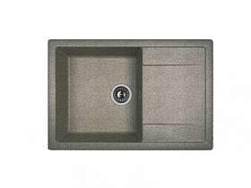 Мойка для кухни Dr.Gans Техно 760 25.030.D0760.409 прямоуг. 76х51 глуб. 20см вып. 3 1/2" (врезная) крыло универсал базальт