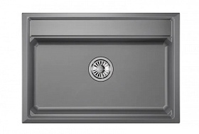 Мойка для кухни Granula KS-7301 алюминиум прямоуг. 73х51 глуб. 24,5см вып. 3 1/2" (врезная) алюминиум