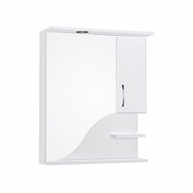 Зеркало-шкаф Style Line Лиана 60/С Эко Стандарт белое с полочкой подсветка Водяной