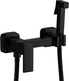 Смеситель для унитаза Haiba HB13-7 HB5513-7 с гигиеническим душем чёрный латунь Водяной