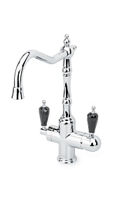 Смеситель для кухни (мойки) Boheme Tradizionale Chromo Black Swarovski 113-BSW с переключ.для фильтра питьевой воды хром латунь