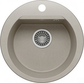 Мойка для кухни Polygran Atol ATOL-460.14 круглая 46х46 глуб. 20см вып. 3 1/2" (врезная) серая