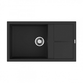 Мойка для кухни Omoikiri Sumi 86A-GB 4997105 прямоуг. 86х50 глуб. 20см (толщ.10мм) вып. 3 1/2" (врезная) крыло универсал графит