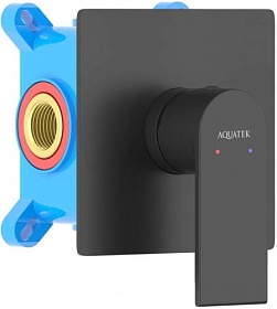 Смеситель для душа внеш. и скрытая часть (в сборе) Aquatek Лира AQ1466MB чёрный латунь