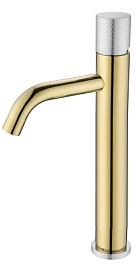 Смеситель для умывальника (раковины) Boheme Stick Gold Touch Chrome 122-GCR.2 хром/золото латунь