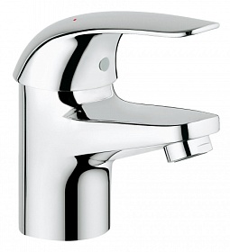Смеситель для умывальника (раковины) Grohe Euroeco 32734000 хром латунь Водяной