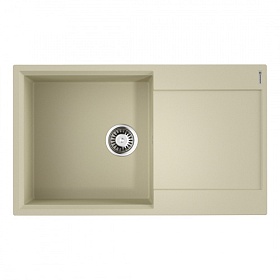 Мойка для кухни Omoikiri Daisen 86-BE 4993694 прямоуг. 86х51 глуб. 23см (толщ.10мм) вып. 3 1/2" (врезная) крыло универсал ваниль