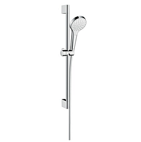 Душевая стойка с лейкой и шлангом Hansgrohe Croma Select S 1jet 669 мм d149 мм круглая 1-реж. 26564400 хром Водяной