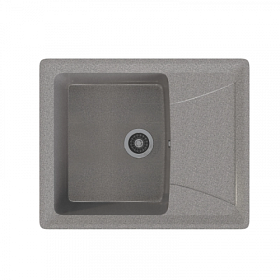Мойка для кухни Mixline ML-GMS03 Стандарт 551099 прямоуг. 60,5х49 глуб. 19см вып. 3 1/2" (врезная) крыло справа тёмно-серая