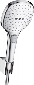 Душевая лейка с шлангом и держателем Hansgrohe Raindance Select E 120 26720400 белая/хром