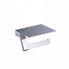 Держатель для туалетной бумаги с полкой скоба без крышки Timo Selene 10043/00 хром