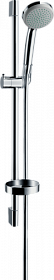 Душевая стойка с лейкой и шлангом Hansgrohe Croma 100 Mono 668 мм d580х260 мм круглая 1-реж. с мыльницей 27717000 хром