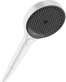 Лейка для душа Hansgrohe Rainfinity 130 3jet 3-х реж. d130 мм 26864700 белая/чёрная круглая Водяной