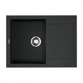Мойка для кухни Omoikiri Sakaime 68-BL 4993108 прямоуг. 68х50 глуб. 23см (толщ.10мм) вып. 3 1/2" (врезная) крыло универсал чёрная