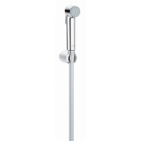 Лейка гигиеническая с держателем и шлангом Grohe Tempesta-F 27513001 хром Водяной