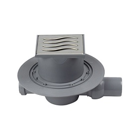 Трап душевой 50 горизонтальный мокрый затвор Pestan Confluo Standard Dry 2 13000016 реш. нерж. 94х94