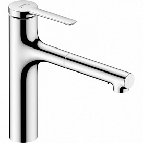 Смеситель для кухни (мойки) Hansgrohe Zesis M33 74801000 вытяжной излив хром латунь