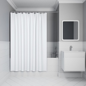 Штора для ванной Iddis Decor 180х200 полиэстер DW01P18i11 белый