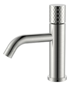 Смеситель для умывальника (раковины) Boheme Stick Nikel Brush Diamond 121-NB никель браш латунь