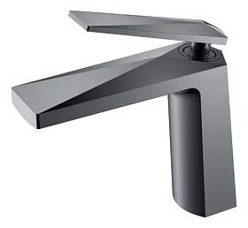 Смеситель для умывальника (раковины) Boheme Venturo 371-SGM shine gun metal латунь