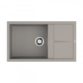 Мойка для кухни Omoikiri Sumi 86A-GR 4997106 прямоуг. 86х50 глуб. 20см (толщ.10мм) вып. 3 1/2" (врезная) крыло универсал leningrad grey