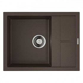 Мойка для кухни Omoikiri Sumi 65-DC 4993674 прямоуг. 65х50 глуб. 23см (толщ.10мм) вып. 3 1/2" (врезная) крыло универсал темный шоколад