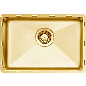 Мойка для кухни TopZero TZ RS/R10 ColorX TZ RS 550 GOLD прямоуг. 60х45 глуб. 21,5см (толщ.1,2мм) вып. 3 1/2" (подстольная) золото