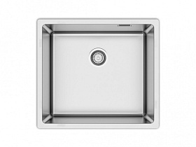 Мойка для кухни Longran Techno TEB450.400-G-10P (толщина 1мм., радиус 15мм.) прямоуг. 49х44 глуб. 20см (толщ.1мм) вып. 3 1/2" (подстольная) нержаве