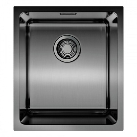 Мойка для кухни Omoikiri Tadzava 39-U-GM 4993079 прямоуг. 39х44 глуб. 20см (толщ.1мм) вып. 3 1/2" (подстольная) PVD вороненая сталь
