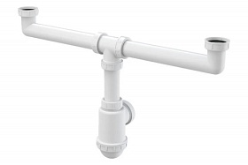 Сифон для мойки вып. 1 1/4" х 40/50 Alca Drain без выпуска двойной A448-DN50/40