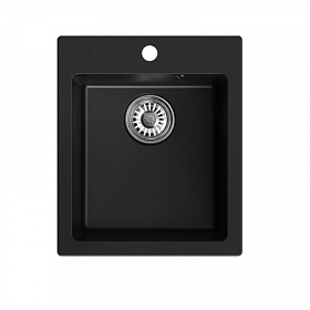 Мойка для кухни Mixline ML-GM14 551910 прямоуг. 42х50 глуб. 19см вып. 3 1/2" (врезная) ультра-черный