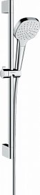 Душевая стойка с лейкой и шлангом Hansgrohe Croma Select E 1jet 650 мм d110 мм квадратная 1 реж. 26584400 хром Водяной